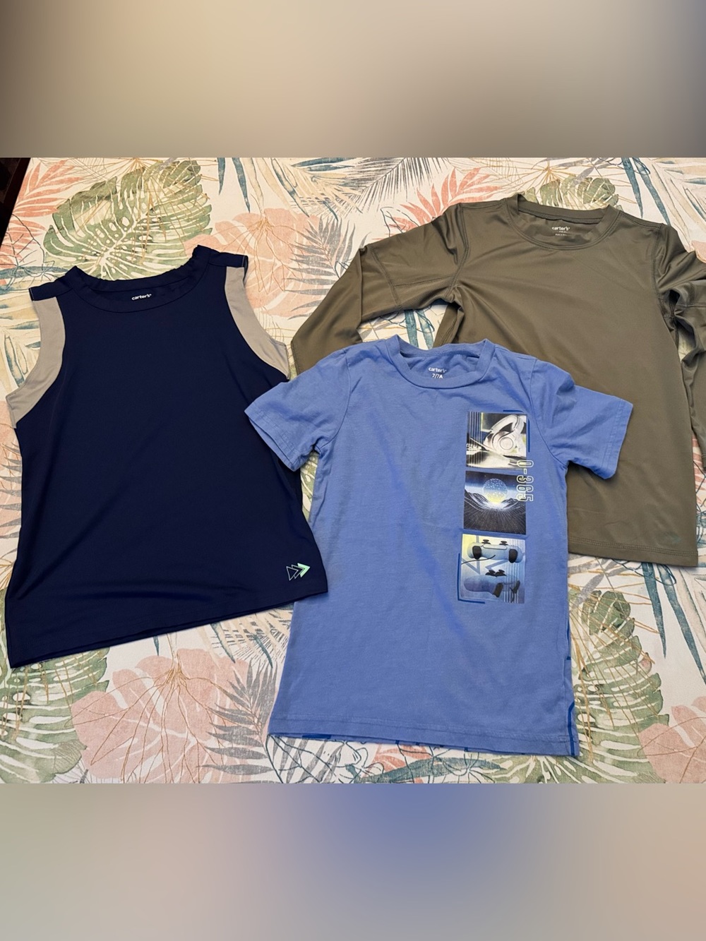 Carter's Blue Graphic Tee and athletic tee lot for Kids - Short and long Sleeve